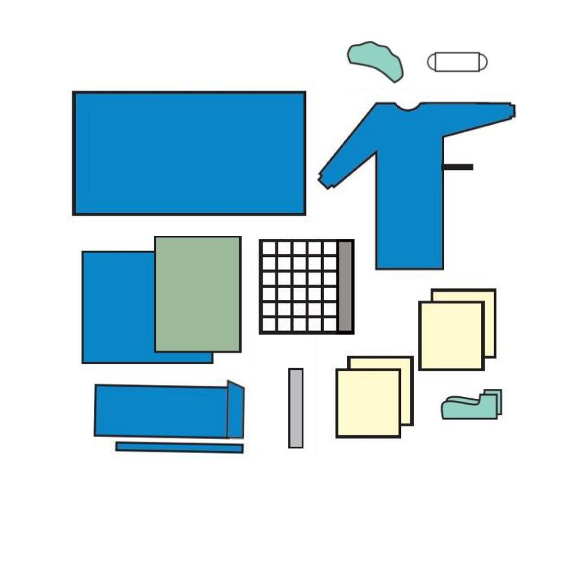 Комплект одягу та покриттів операційних для артроскопії №3, стерильний одноразового використання ,ТМ «АХІЛЛ»